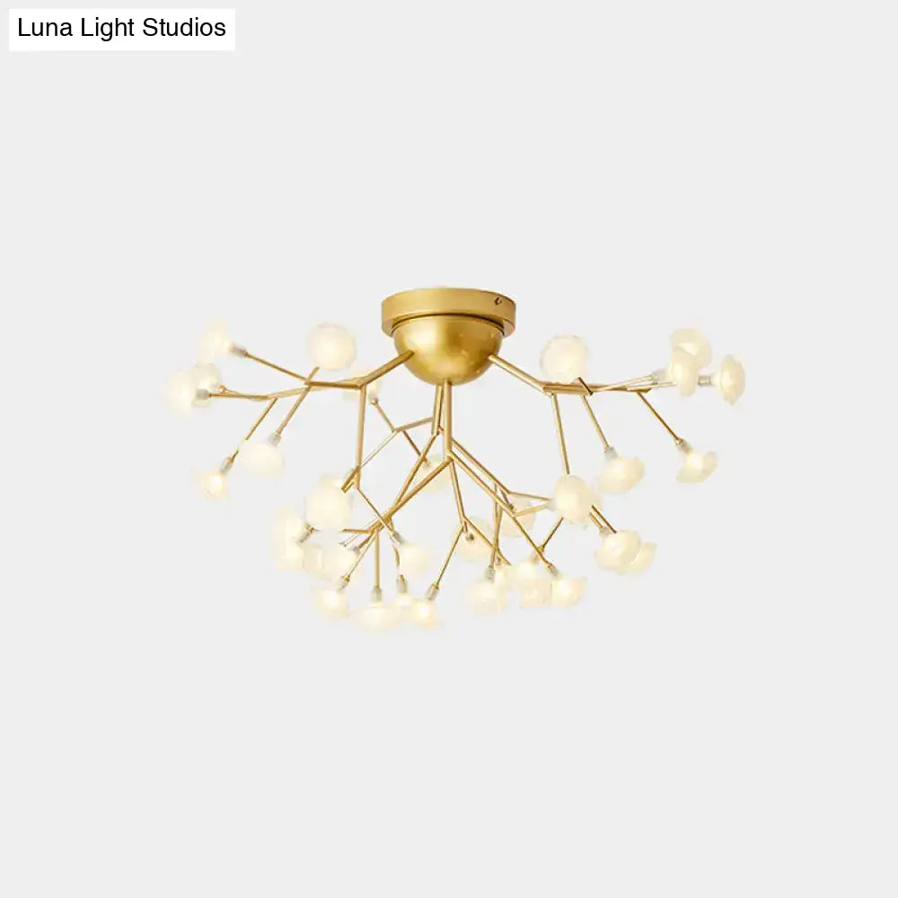 Minimalist Led Metal Flush Mount Ceiling Light For Living Room