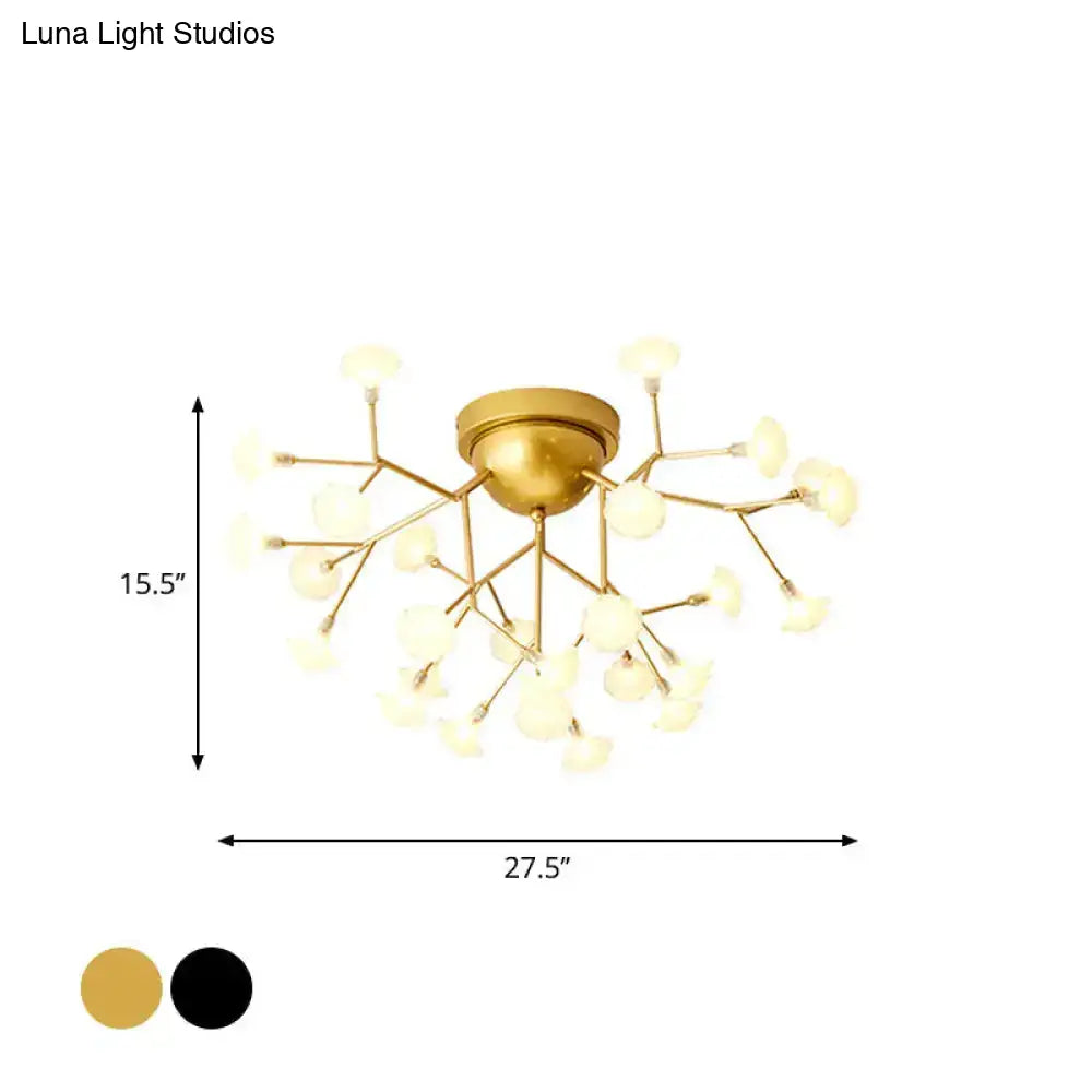 Minimalist Led Metal Flush Mount Ceiling Light For Living Room