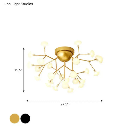 Minimalist Led Metal Flush Mount Ceiling Light For Living Room