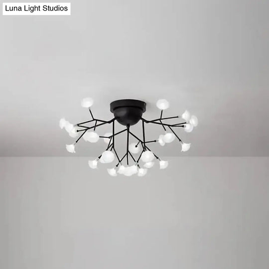 Minimalist Led Metal Flush Mount Ceiling Light For Living Room