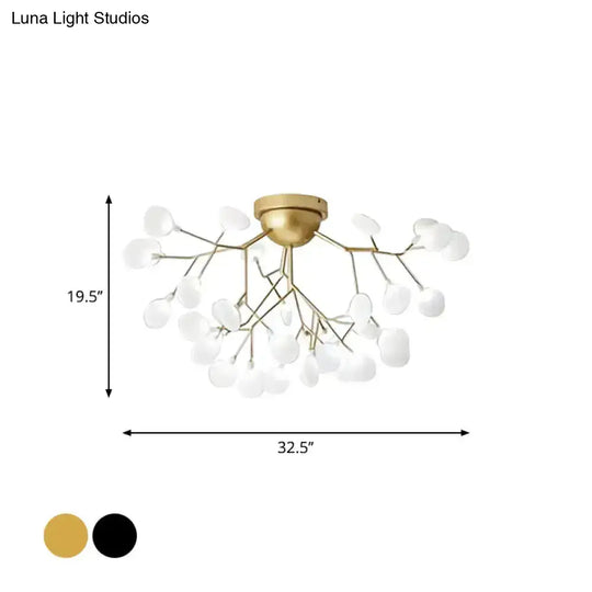 Minimalist Led Metal Flush Mount Ceiling Light For Living Room