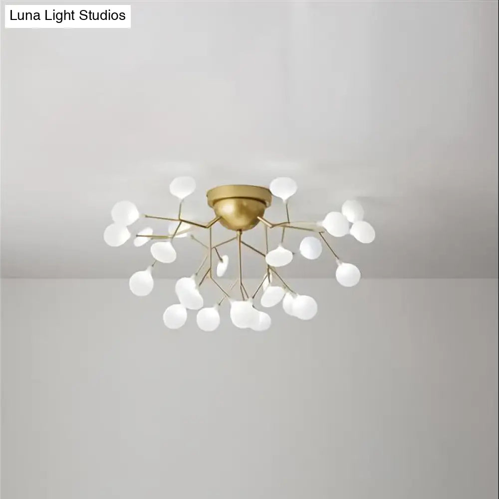 Minimalist Led Metal Flush Mount Ceiling Light For Living Room