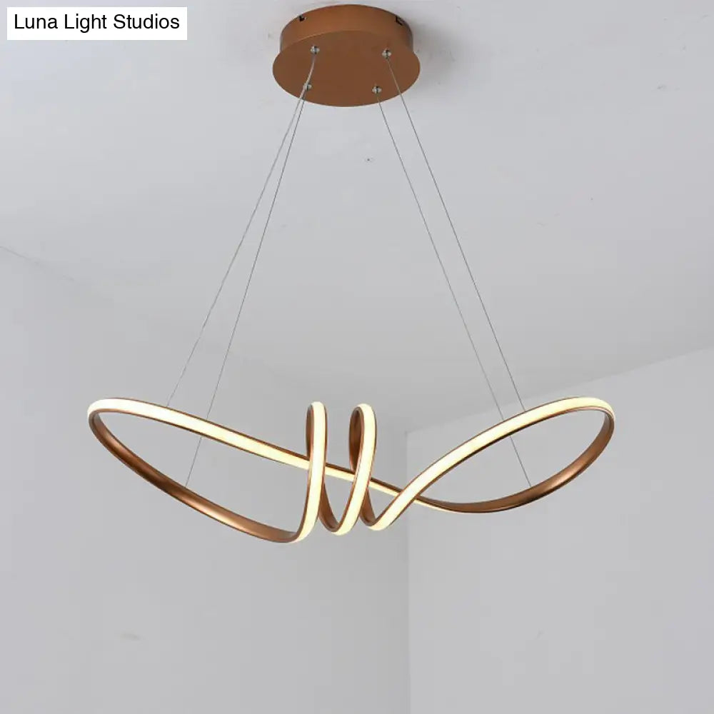 Minimalist Led Pendant Lamp Hanging Chandelier With Acrylic Shade Warm/White Light Lighting