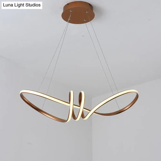 Minimalist Led Pendant Lamp Hanging Chandelier With Acrylic Shade Warm/White Light Lighting