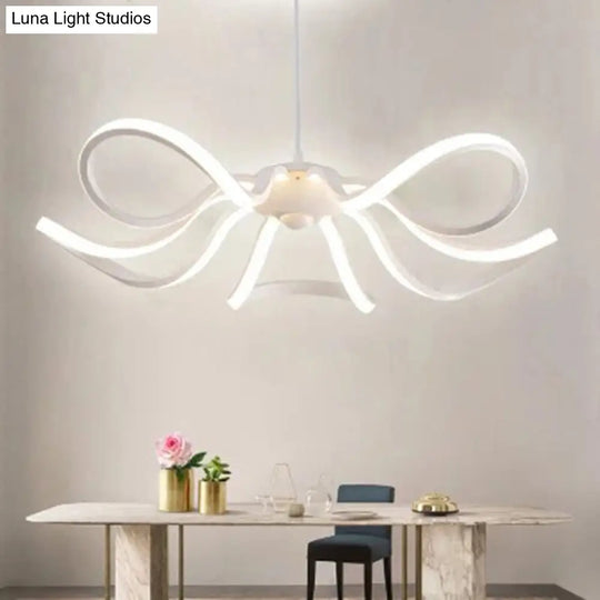 Minimalist Acrylic Led Pendant Light In White - Ideal For Restaurants