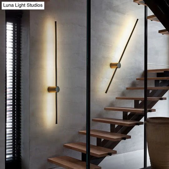 Minimalist Led Stair Sconce: Slim Aluminum Wall Light Fixture