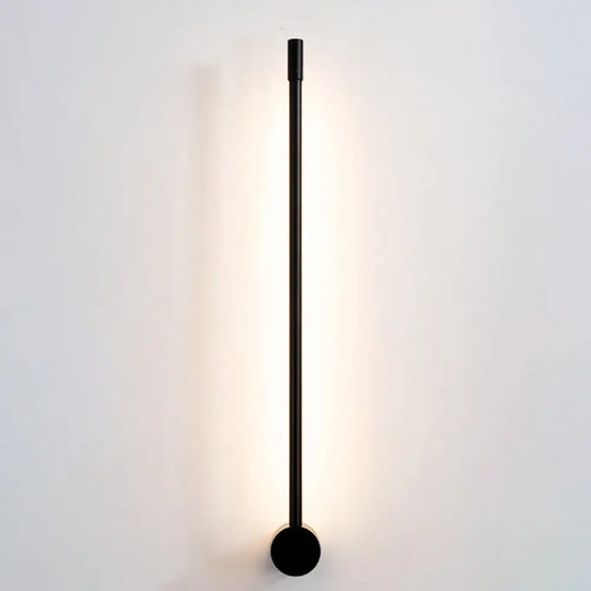 Minimalist Led Stair Sconce: Slim Aluminum Wall Light Fixture Black / Warm 23.5