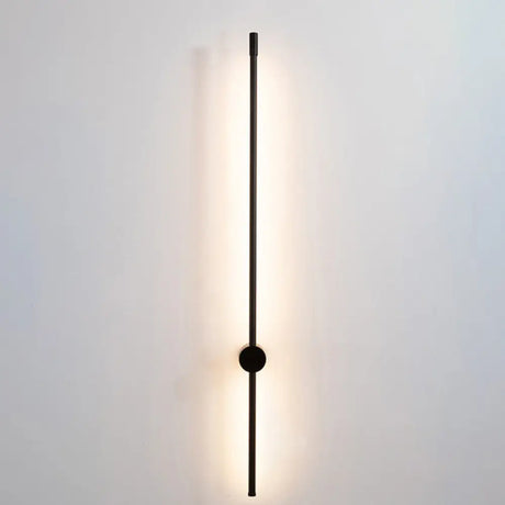 Minimalist Led Stair Sconce: Slim Aluminum Wall Light Fixture Black / Warm 39