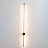 Minimalist Led Stair Sconce: Slim Aluminum Wall Light Fixture Black / Warm 57