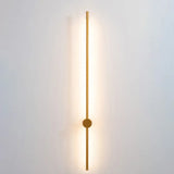 Minimalist Led Stair Sconce: Slim Aluminum Wall Light Fixture Gold / Warm 39