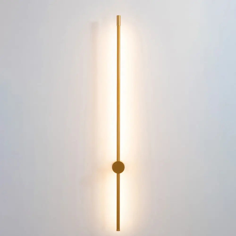 Minimalist Led Stair Sconce: Slim Aluminum Wall Light Fixture Gold / Warm 39