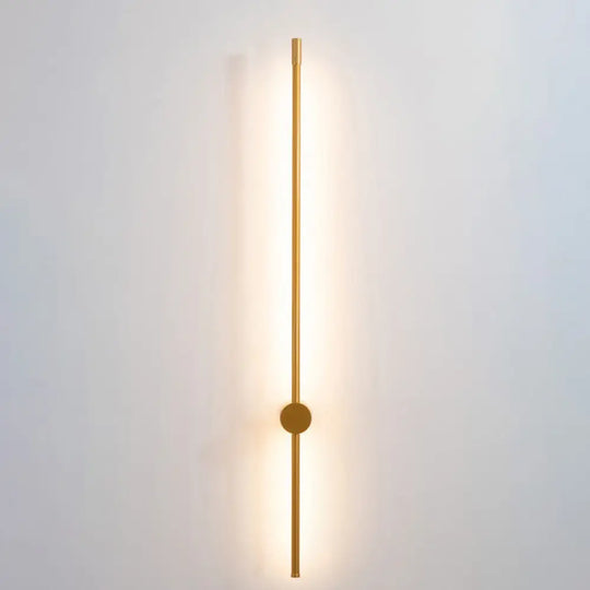 Minimalist Led Stair Sconce: Slim Aluminum Wall Light Fixture Gold / Warm 39