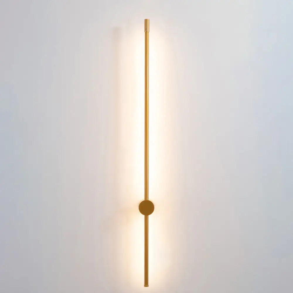 Minimalist Led Stair Sconce: Slim Aluminum Wall Light Fixture Gold / Warm 47