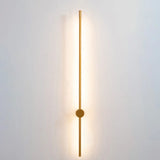 Minimalist Led Stair Sconce: Slim Aluminum Wall Light Fixture Gold / Warm 47