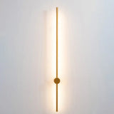 Minimalist Led Stair Sconce: Slim Aluminum Wall Light Fixture Gold / Warm 57
