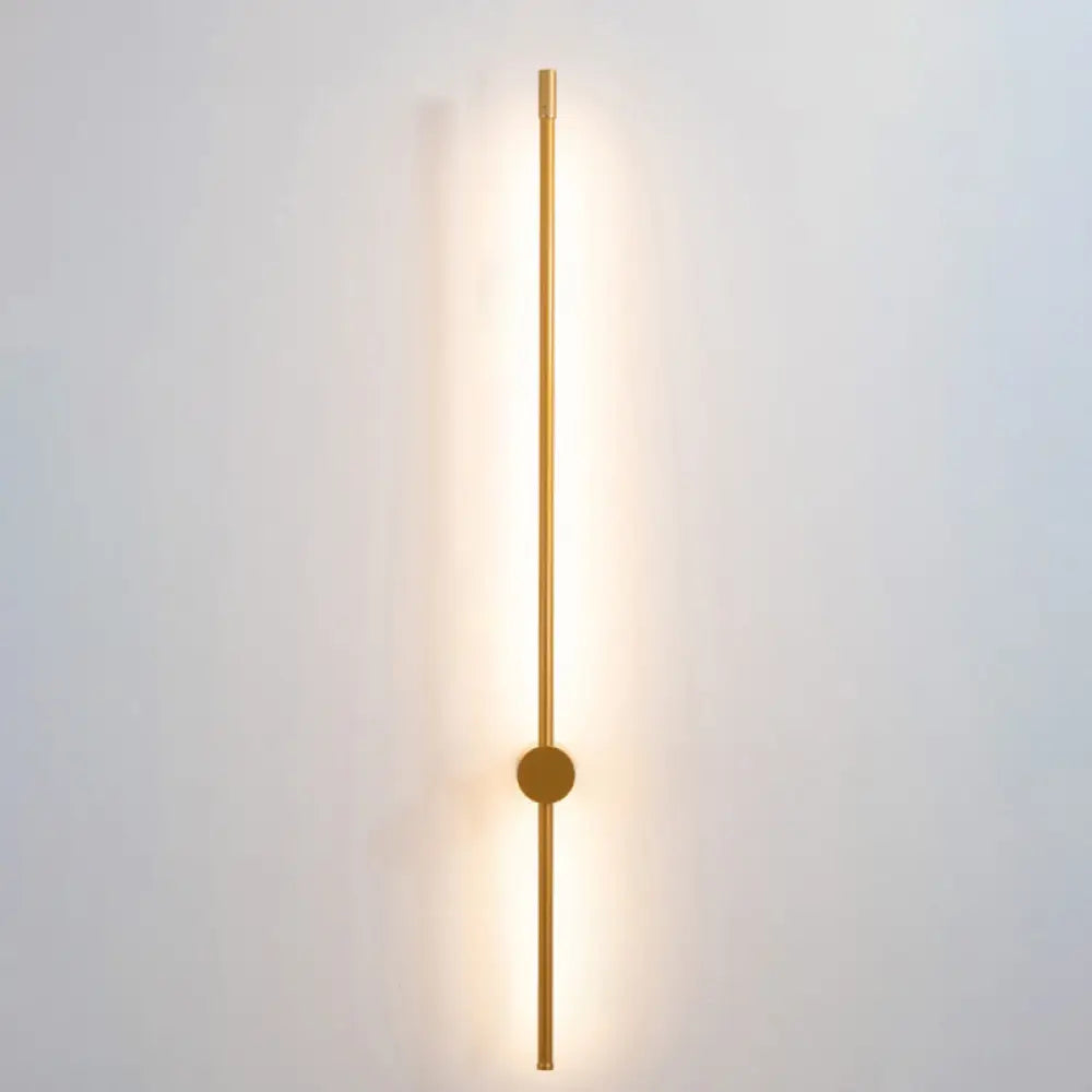 Minimalist Led Stair Sconce: Slim Aluminum Wall Light Fixture Gold / Warm 57