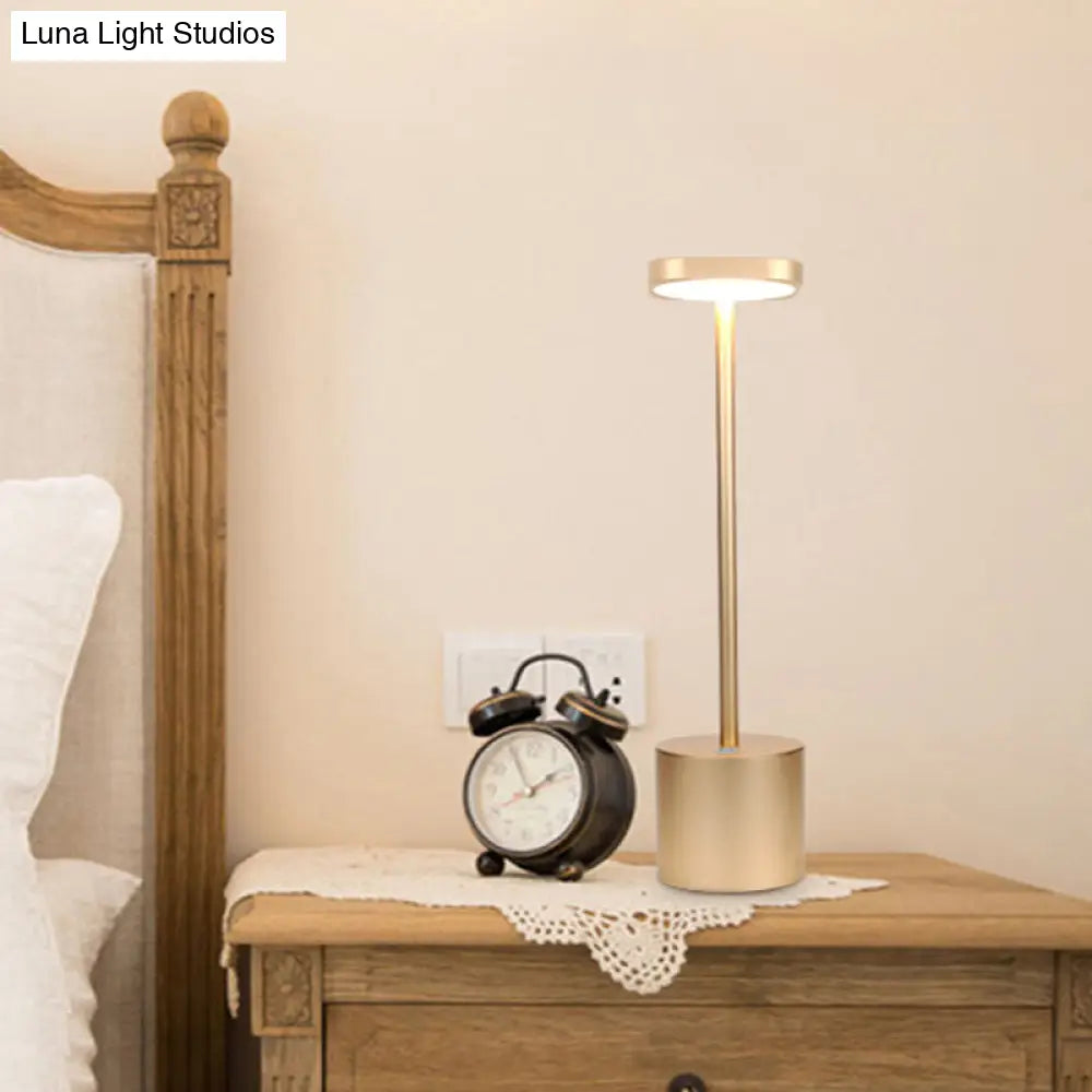 Minimalist Led Table Lamp With Gold Finish For Dining Desk & More