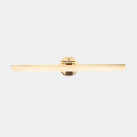 Minimalist Led Vanity Light For Bathroom Walls - Swing Arm Bath Bar With Acrylic Shade Gold / 23