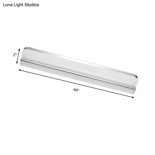 Minimalist Led Vanity Wall Light With Ultra-Thin Acrylic Design - 9/16.5 Warm/White Chrome Finish