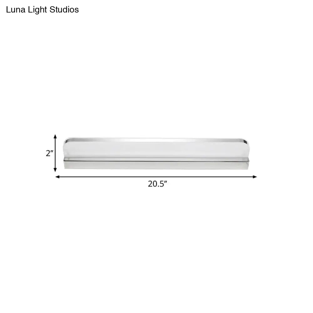 Minimalist Led Vanity Wall Light With Ultra-Thin Acrylic Design - 9/16.5 Warm/White Chrome Finish