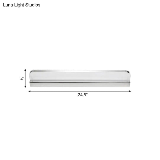 Minimalist Led Vanity Wall Light With Ultra-Thin Acrylic Design - 9/16.5 Warm/White Chrome Finish