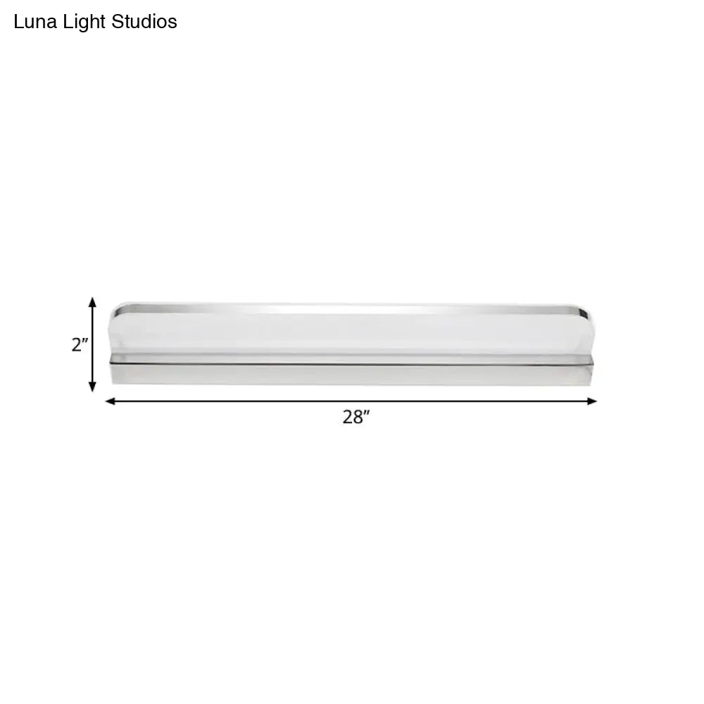 Minimalist Led Vanity Wall Light With Ultra-Thin Acrylic Design - 9/16.5 Warm/White Chrome Finish