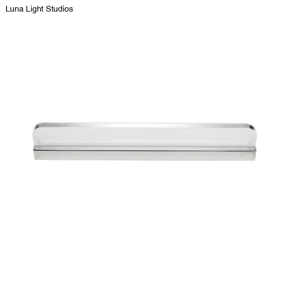 Minimalist Led Vanity Wall Light With Ultra-Thin Acrylic Design - 9/16.5 Warm/White Chrome Finish