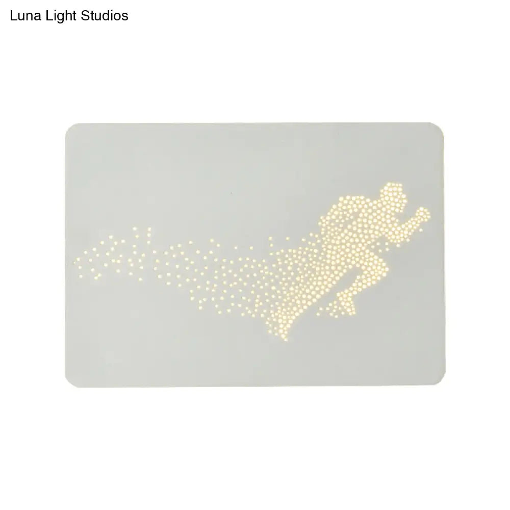 Minimalist Led Wall Lamp With Running Man Pattern