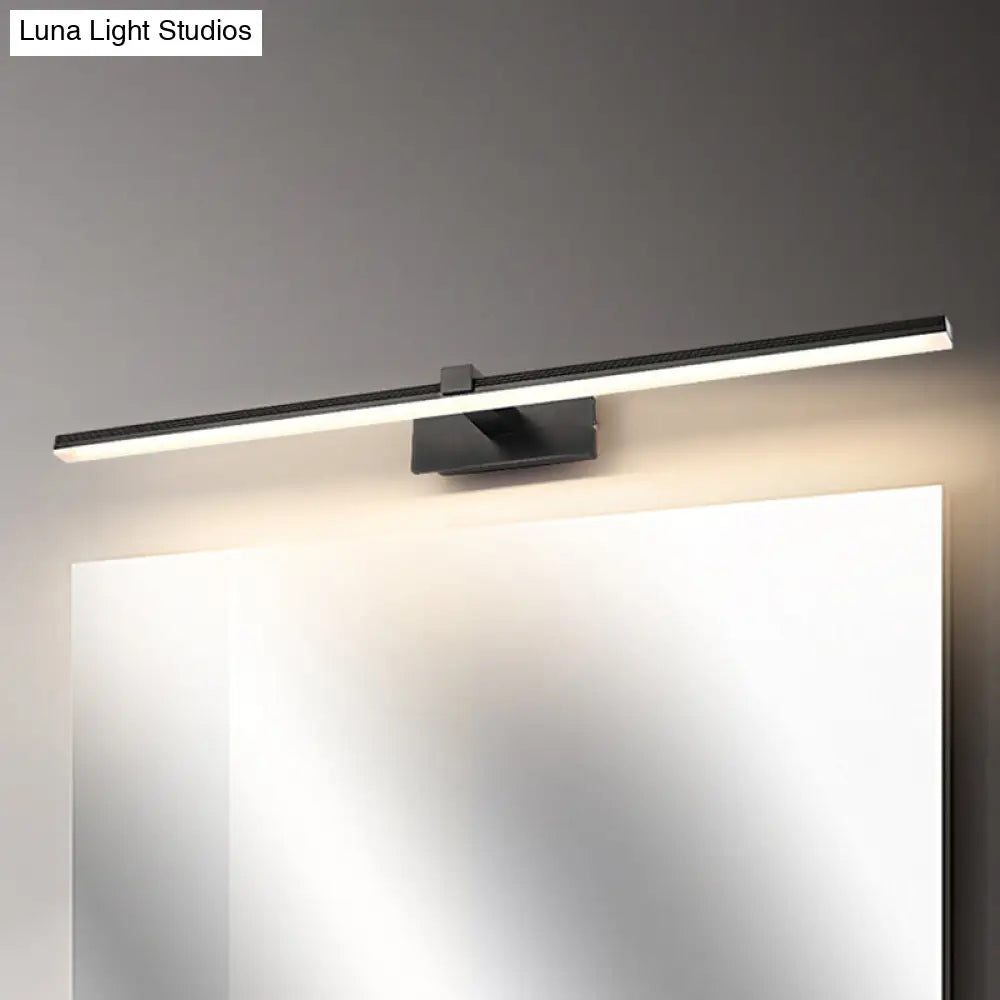 Minimalist Led Wall Mount Light Fixture - Stick Shaped Bathroom Vanity Lighting In Acrylic