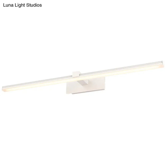 Minimalist Led Wall Mount Light Fixture - Stick Shaped Bathroom Vanity Lighting In Acrylic