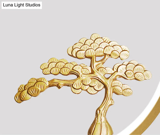 Minimalist Linear Hanging Lamp With Metal Frame Led Lighting Monk And Tree Design Ideal For Study