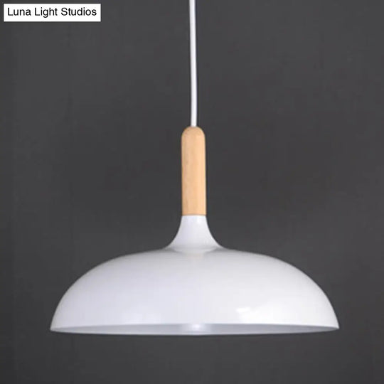 Minimalist Metal Down Lighting Pendant For Bedroom - Circle Fixture