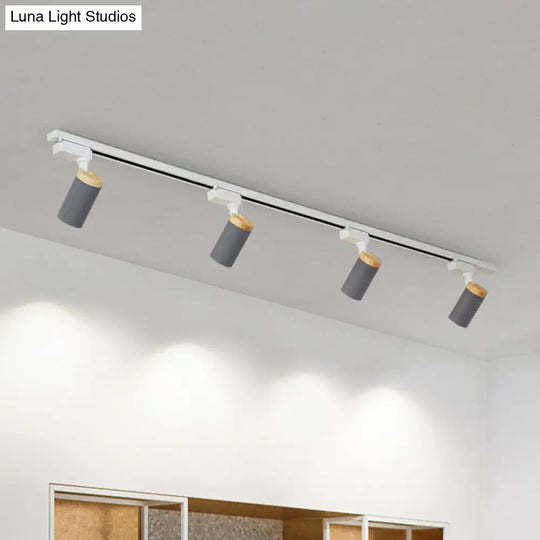 Minimalist Metal Led Track Lamp - Tube Shape For Bedroom Ceiling Lighting