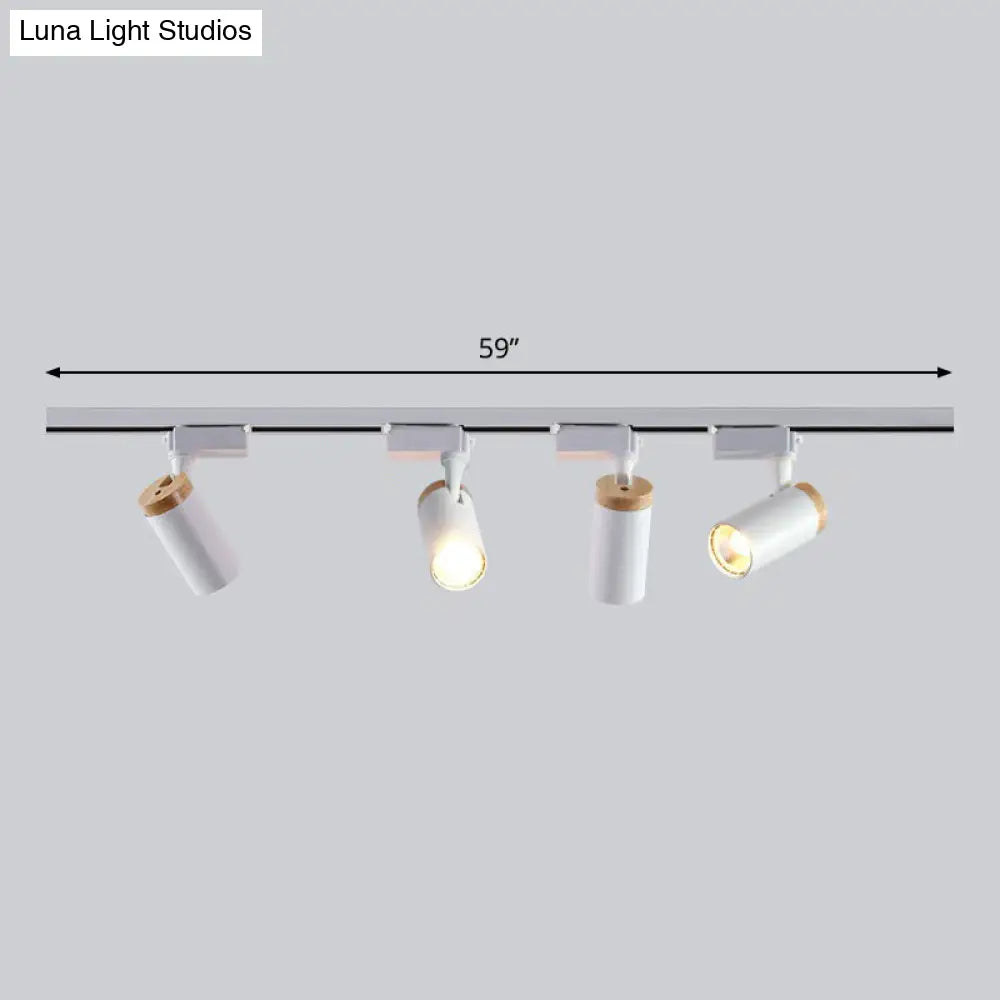 Minimalist Metal Led Track Lamp - Tube Shape For Bedroom Ceiling Lighting 4 / White