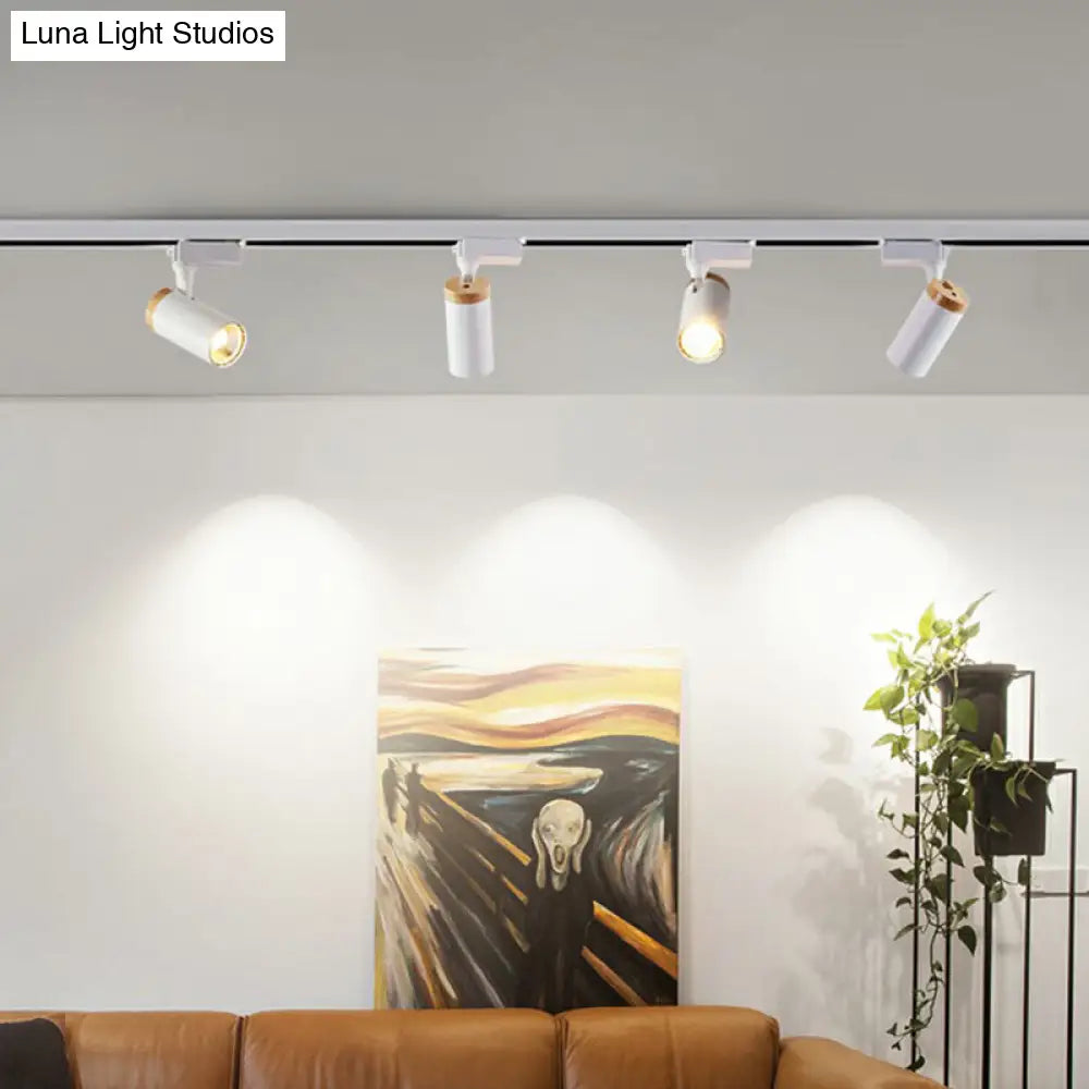 Minimalist Metal Led Track Lamp - Tube Shape For Bedroom Ceiling Lighting