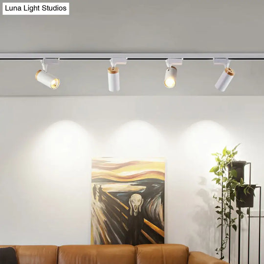 Minimalist Metal Led Track Lamp - Tube Shape For Bedroom Ceiling Lighting