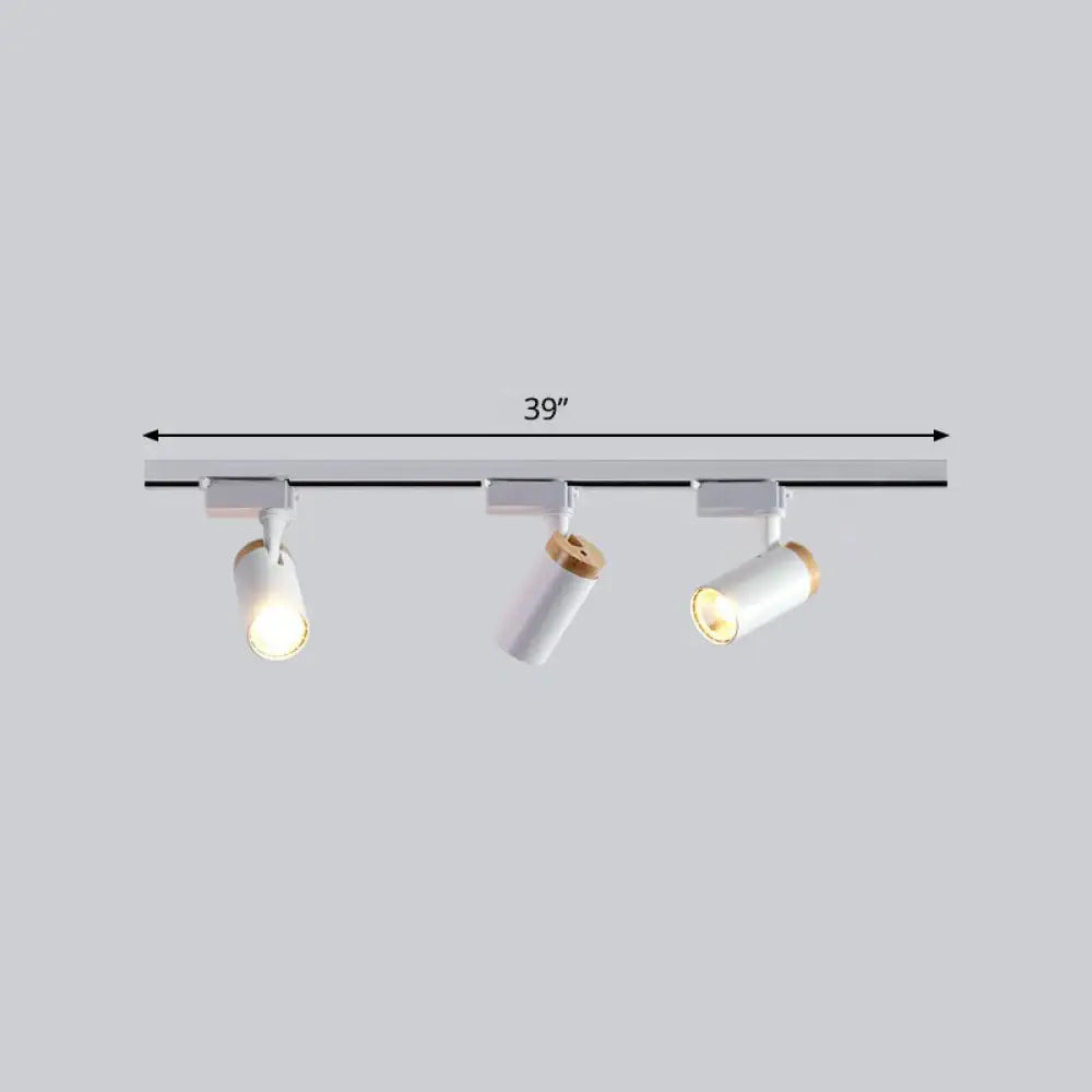 Minimalist Metal Led Track Lamp - Tube Shape For Bedroom Ceiling Lighting 3 / White
