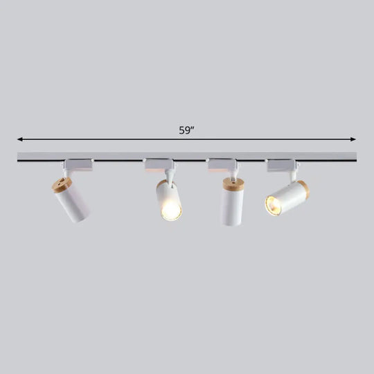 Minimalist Metal Led Track Lamp - Tube Shape For Bedroom Ceiling Lighting 4 / White