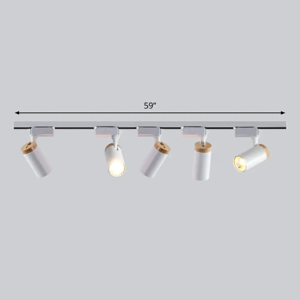Minimalist Metal Led Track Lamp - Tube Shape For Bedroom Ceiling Lighting 5 / White