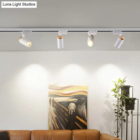 Minimalist Metal Led Track Lamp - Tube Shape For Bedroom Ceiling Lighting