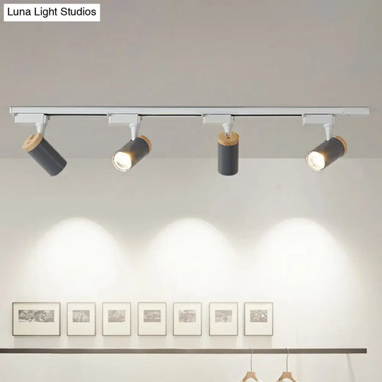 Minimalist Metal Led Track Lamp - Tube Shape For Bedroom Ceiling Lighting