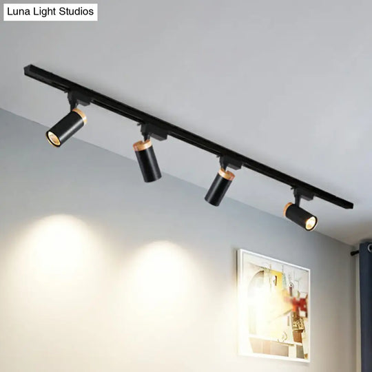 Minimalist Metal Led Track Lamp - Tube Shape For Bedroom Ceiling Lighting