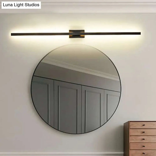 Minimalist Metal Led Wall Sconce Light In Black For Drawing Room