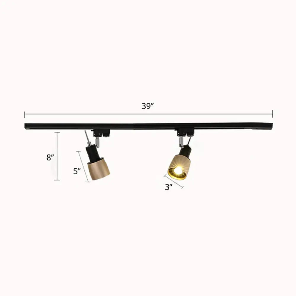 Minimalist Metal Semi Flush Mount Track Lighting Fixture For Living Room - Grenade Spotlight 2 /