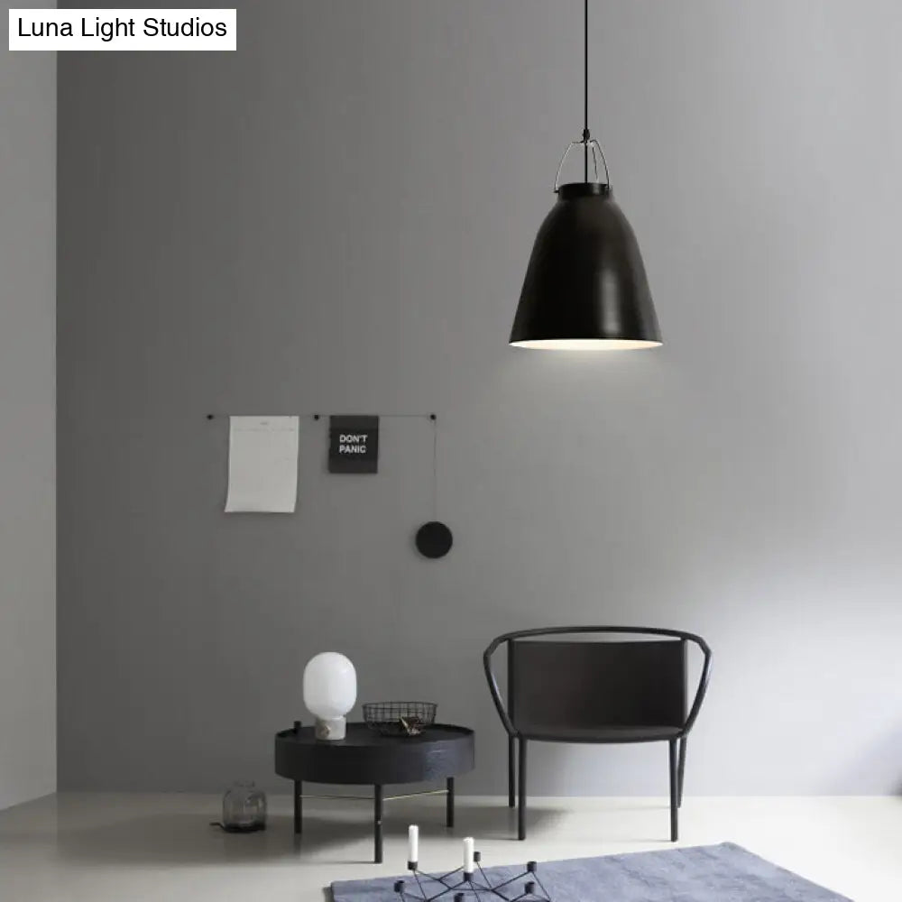 Stylish Monochrome Pendant Light: Sleek And Simple Design Aluminum Hanging Light For Kitchen - 8/16