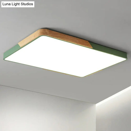 Minimalist Rectangular Led Flush Mount Ceiling Light For Living Rooms