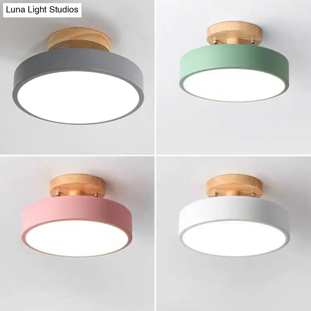 Minimalist Round Flush Mount Ceiling Light - Acrylic Chandelier For Bedroom