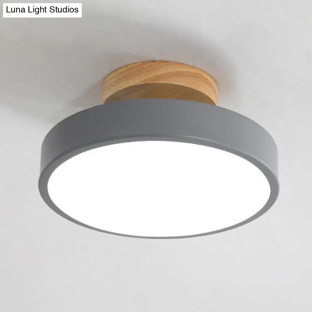 Minimalist Round Flush Mount Ceiling Light - Acrylic Chandelier For Bedroom