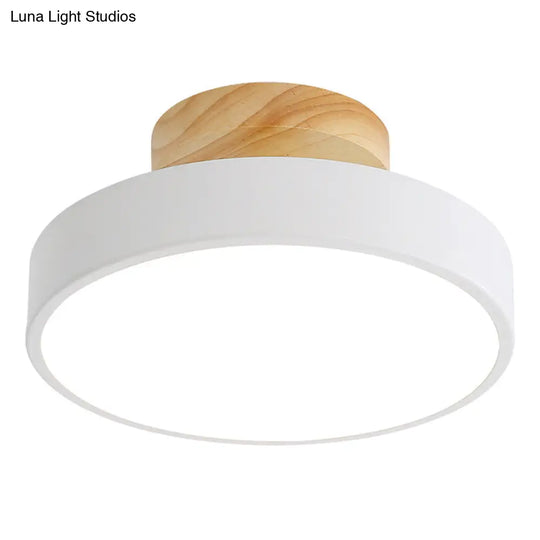 Minimalist Round Flush Mount Ceiling Light - Acrylic Chandelier For Bedroom