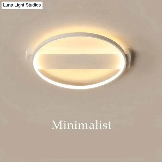 Minimalist Round Modern Led Ceiling Lights For Living Room Bedroom Aluminum Lamp Body Dimmable